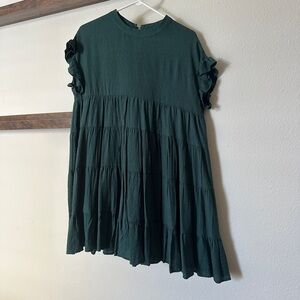Dark Green Babydoll Dress